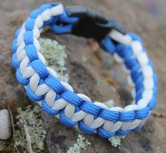 This is your simple blue and white..can be reversed to have blue on the inside if you would prefer. https://www.facebook.com/pages/Ranger-Bands/530675720282373 Macrame, Blue And White, White