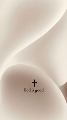 an abstract white background with the words god is good