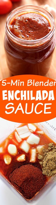 an image of enchilada sauce in a jar