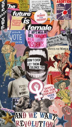 Feminist Collage, Modern Feminism, Use Your Voice, The Future Is Female, Soft Grunge Aesthetic, Future Is Female, Protest Art, Riot Grrrl, Feminist Quotes