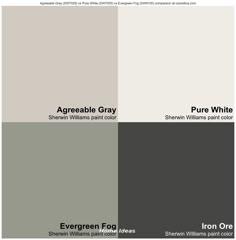 the different shades of gray and white are featured in this color scheme for interior paint