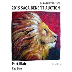 a painting of a lion with the words 2013 saba benefit auction written below it