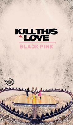 two people standing on top of a basketball court in front of a giant poster that reads kill this love