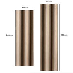 the measurements for an outdoor decking area with vertical slatted panels and horizontal slats