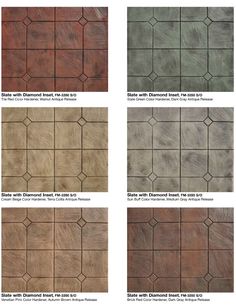 the different types of tile that are available for flooring and wall coverings in various colors