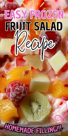 an easy frozen fruit salad recipe