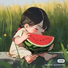 Anime Novel, Cute Watermelon, Cute Mobile Wallpapers, Cartoon Sketches, Fantasy Pictures, Cute Love Cartoons