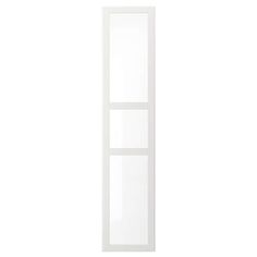 a white door with three panes in it