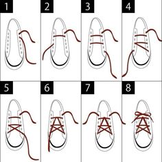 step by step instructions on how to tie shoes