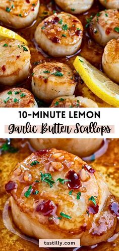 lemon garlic butter scallops are an easy and delicious appetizer