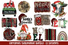 christmas subliment bundle 13 designs