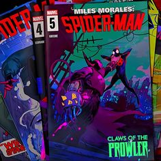 the cover to miles morales's spider - man claws of the prowller