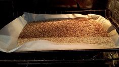 the food is being prepared in the oven for cooking to be baked into something else