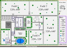 the site plan for this project is shown in blue and green, with an arrow pointing to