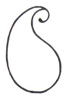 a black and white photo of a necklace with a spiral design on the end of it