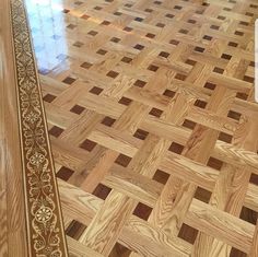 a wooden floor that has been cleaned and polished