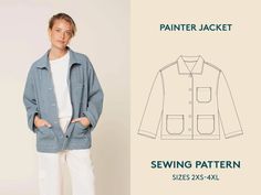 the sewing pattern for this jacket is easy to sew