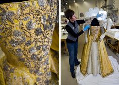 gwen paltrows dress from shakespeare in love will go on display Gwyneth Paltrow Dress, Movie Star Dress, 1830s Fashion, Tudor Costumes, Hollywood Golden Era, Elizabethan Era, Shakespeare In Love, Hollywood Costume