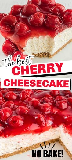 the best cherry cheesecake recipe is in this post it's so easy to make