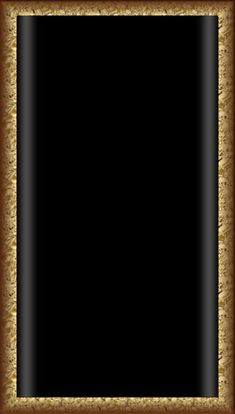 an ornate gold frame with black background