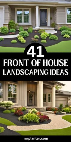 Luxurious and elegant Front of House Landscaping Ideas featuring sophisticated plants and structures. Front Of House Landscaping, House Landscaping Ideas, Front Walkway Landscaping, Landscape Ideas Front Yard Curb Appeal, Creative Landscaping, Curb Appeal Landscape, Walkway Landscaping, Lawn Design