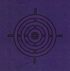 an image of a cross in the middle of a purple background