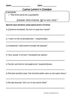 capital letters worksheet for students to practice their writing skills and spelling them out