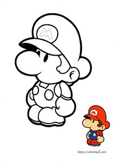 an image of mario and luigi coloring pages