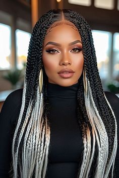 Thigh Length Knotless Braids, Latest Hair Braids, Hair Braid Patterns, Braids With Shaved Sides, Protective Hair, Stunning Hairstyles, Box Braids Hairstyles For Black Women, Braided Cornrow Hairstyles, Hair Twist Styles