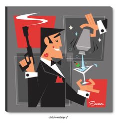 "Shaken Not Stirred" is a retro mid-century modern styled high-quality print of a play on James Bond by the artist Scooter. All prints are professionally printed Shaken Not Stirred, Retro Artwork, Mid Century Illustration, Retro Mid Century Modern, 11x14 Print, Mid Century Modern Art, Mid Century Art, Retro Illustration, Retro Mid Century