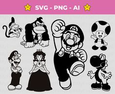 Diddy Kong, Friends Svg, Mario Luigi, Mario Brothers, Donkey Kong, Mario And Luigi, Free Tools, Mario Bros, Cricut Crafts