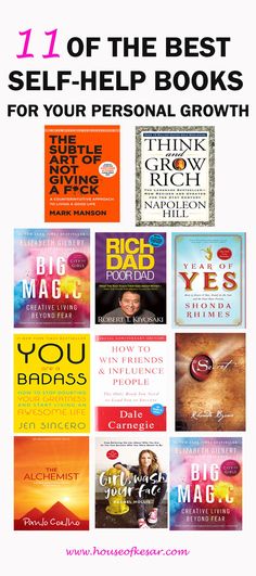 the best self - help books for your personal growth in one book, and an image of