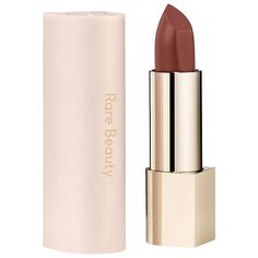 What it is: A buttery, pigment-rich, soft matte lipstick, available in a range of wearable shades, that hugs lips in pure comfort all day. Formulation Type: LipstickBenefits: Hydrating and Long-wearingIngredient Callouts: Free of parabens, formaldehydes, formaldehyde-releasing agents, phthalates, retinyl palmitate, oxybenzone, coal tar, hydroquinone, sulfates SLS & SLES, triclocarban, and triclosan. It is also vegan, cruelty-free, and comes in recyclable packaging.What Else You Need to Know: Sel Makeup Bibir, Lipstick Liner, Rare Beauty By Selena Gomez, Matte Lipstick Colors, Alat Makeup, Sephora Favorites, Batons Matte, Best Lipsticks, Beauty Lipstick