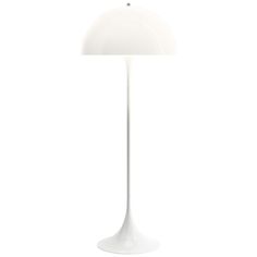 a white table lamp on a white background