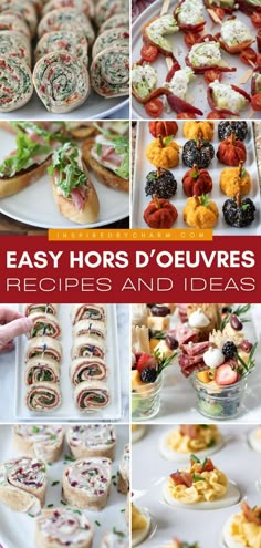 easy hors d'oeuvres recipes and ideas