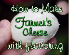 a hand holding a piece of food with the words how to make funnel cheese with flavoring