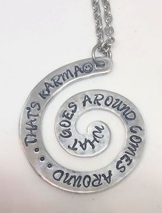 Karma necklace, Inspirational gift necklace, Friend gift, Gift for friend, Karma jewelry, Karma swirl Karma Jewelry, Lily Grace, Karma Necklace, Aluminum Jewelry, Graduation Presents, Pet Loss Gifts, Memorial Necklace, Pet Necklace, Dec 7