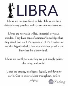 a poem written in black and white with the words libra on it