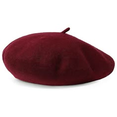 a red hat is shown on a white background and it's made out of wool