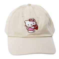 Hello Kitty By Sanrio Valentine Day Cap. 2024 Release. Color: Beige. New With Tag. Cute Cream Cotton Hat, Cute Dad Hat With Curved Brim, Cute Beige Cotton Hat, Hello Kitty Valentines, Hello Kitty Outfit, Baseball Valentine, Sanrio Toys, Accessories Hello Kitty, Pink Baseball Hat