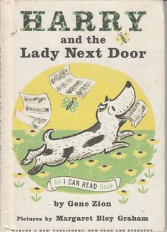 an old children's book with the title harry and the lady next door