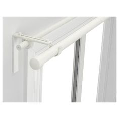 RÄCKA / HUGAD Double curtain rod combination, white - IKEA Painted Curtains, Double Curtain Rod, Curtain Rod Holders, Thick Curtains, Ikea Ireland, Double Rod Curtains, Ikea Store, Double Curtains, Curtain Rails