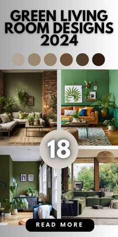 green living room designs from the year's catalog