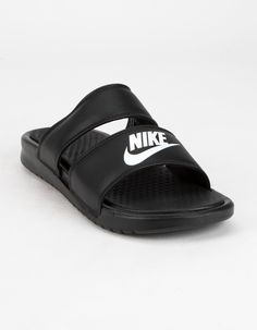 Spring Sports Slides With Non-slip Design, Spring Sports Slides With Non-slip Details, Spring Sports Non-slip Slides, Nike Sporty Slide Slides, Nike Sporty Slides, Nike Casual Slides, Nike Open Toe Slides For Outdoor, Nike Casual Sport Slide Sandals, Sporty Non-slip Open Toe Sandals