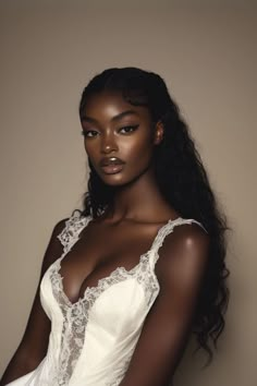 Soft Ethereal Makeup, Black Royalty Aesthetic, Vintage Black Glamour, Black Femininity, Black Barbie, Dark Skin Makeup, Portrait Inspiration, Black Women Art, Black Beauty