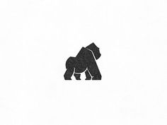 a black and white image of a gorilla on a white background with the word gorilla written below it