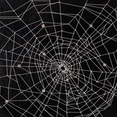 an intricate spider web pattern on a black background