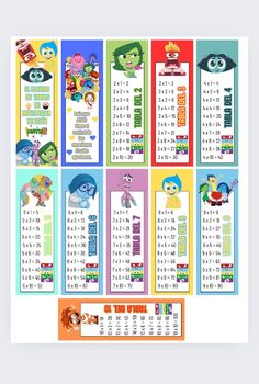 the sesame characters calendar is shown in different colors and sizes, including one for each child's age