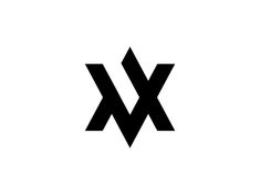 the letter x is black and white