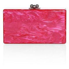 Edie Parker Women's Jean Acrylic Box Clutch ($895) ❤ liked on Polyvore featuring bags, handbags, clutches, handbags - evening handbags, hot pink, clasp purse, pink purse, lucite box clutch, hand bags and pink evening bags clutches Pink Clutch Evening Bag, Designer Pink Evening Clutch, Hot Pink Clutch Bag, Hot Pink Satin Clutch, Fuschia Clutch, Hot Pink Handbags, Acrylic Box Clutch, Acrylic Clutch, Pink Clutch